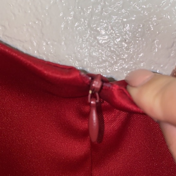 CDC Red Floral Midi Tank Sweetheart Neck Dress - Picture 7 of 9